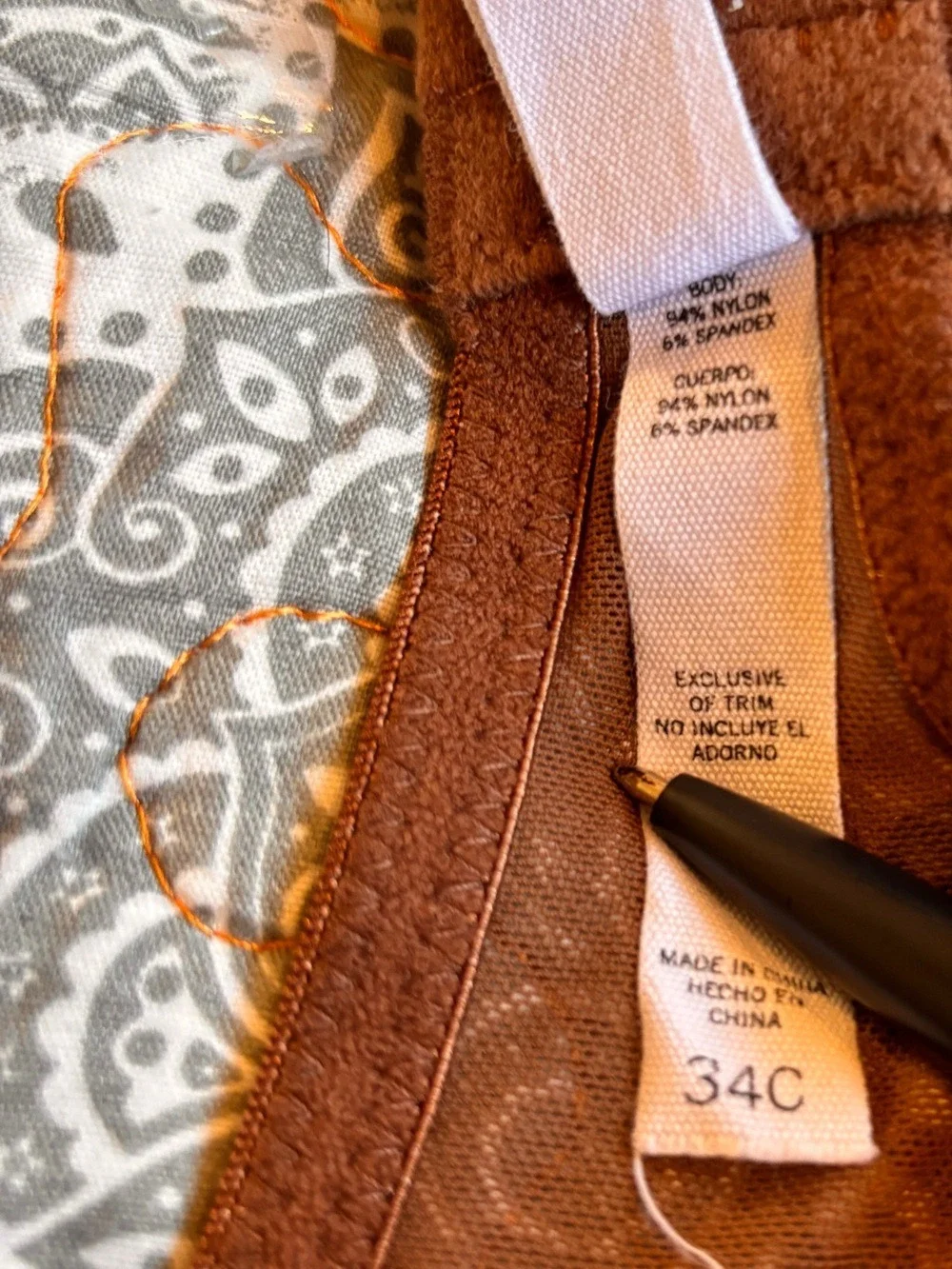 Steve Madden Brown Balcony Bra 34C